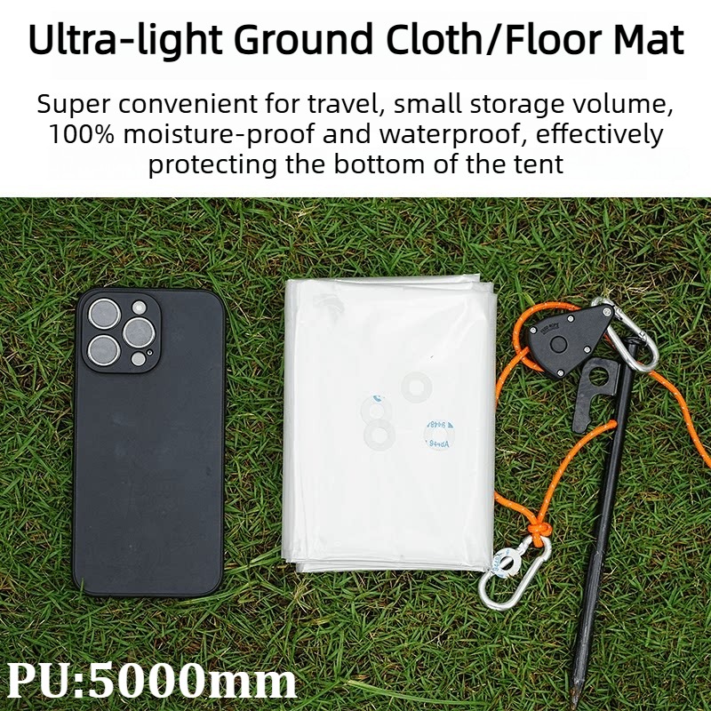 Ultralight Ground Sheet - Ultraleichter Zeltunterlage 5000mm Wasserdichte Camping-Bodenmatte PET-Matte