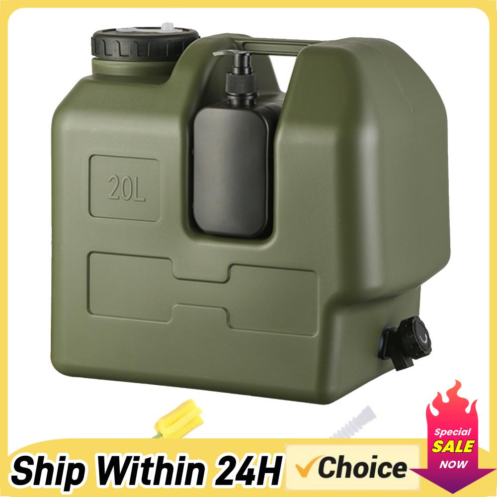 Outdoor Camping Water Jug - 15/20L Tragbarer Camping-Wasserkrug mit Zapfhahn und