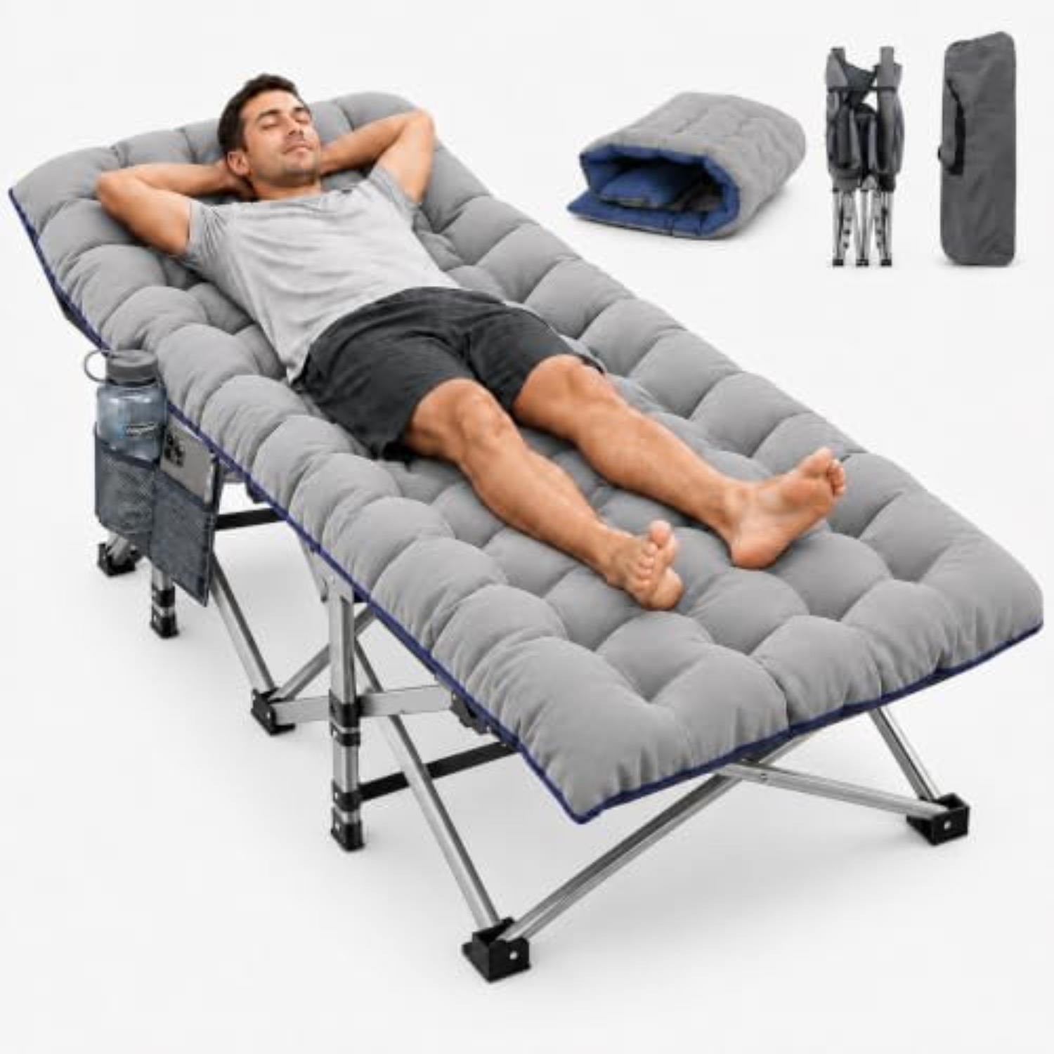 Outdoor Camping Cot - 32'' XXL Campingliege für Erwachsene, Extra-Breite