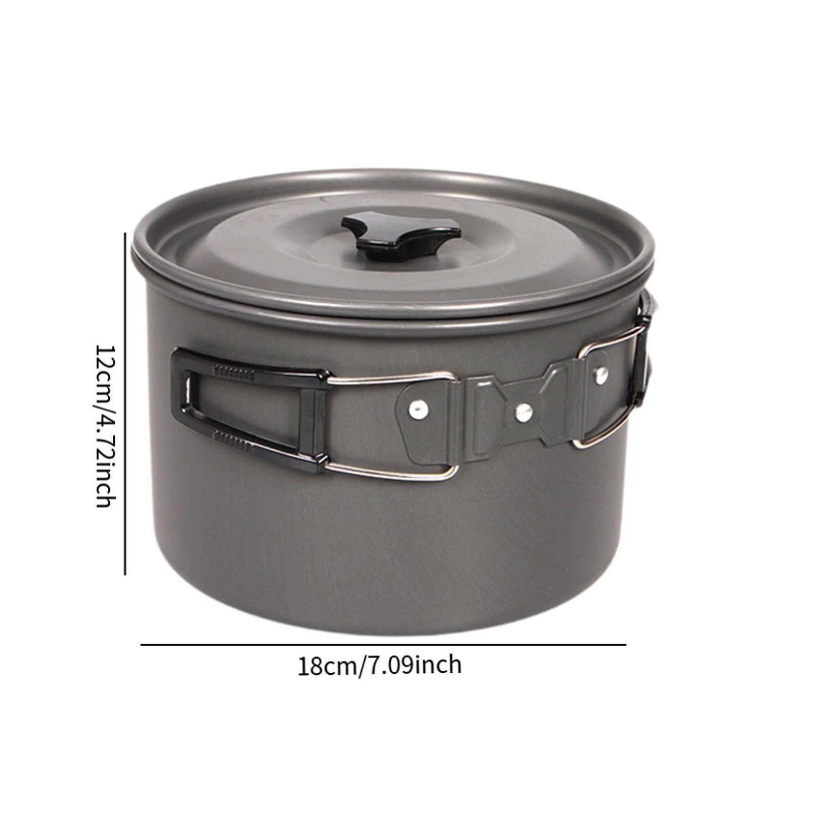 Outdoor Camping Kitchen Setup - Leichter Camping-Kochtopf aus Antihaft-Aluminium, 2,8 l,