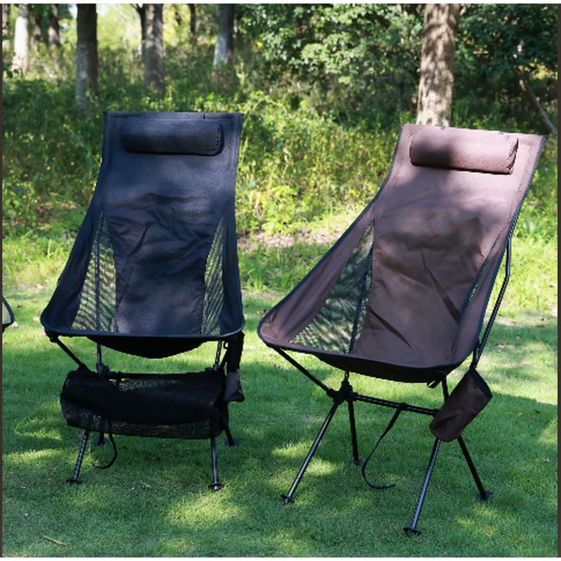 Outdoor Camping Loveseat - Leichter Aluminium-Klappstuhl mit Kopfstütze, tragbarer Outdoor-Stuhl