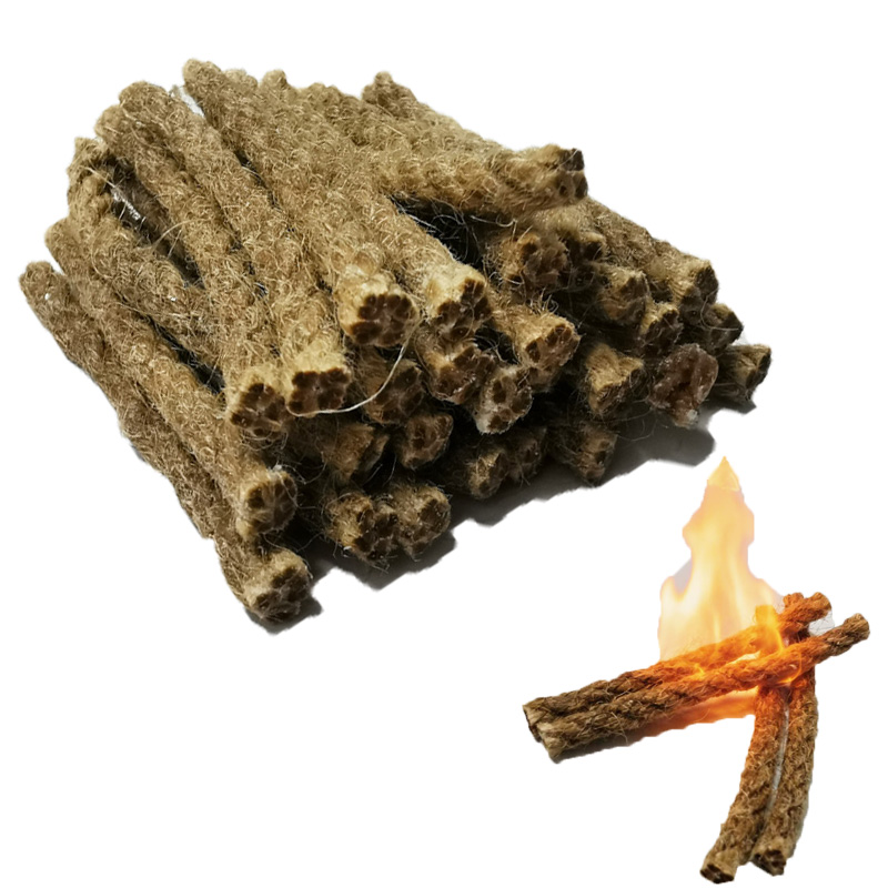 Outdoor Camping Stove Wood - Outdoor Mini Wachs-Hanfseil Tragbarer Feueranzünder Camping