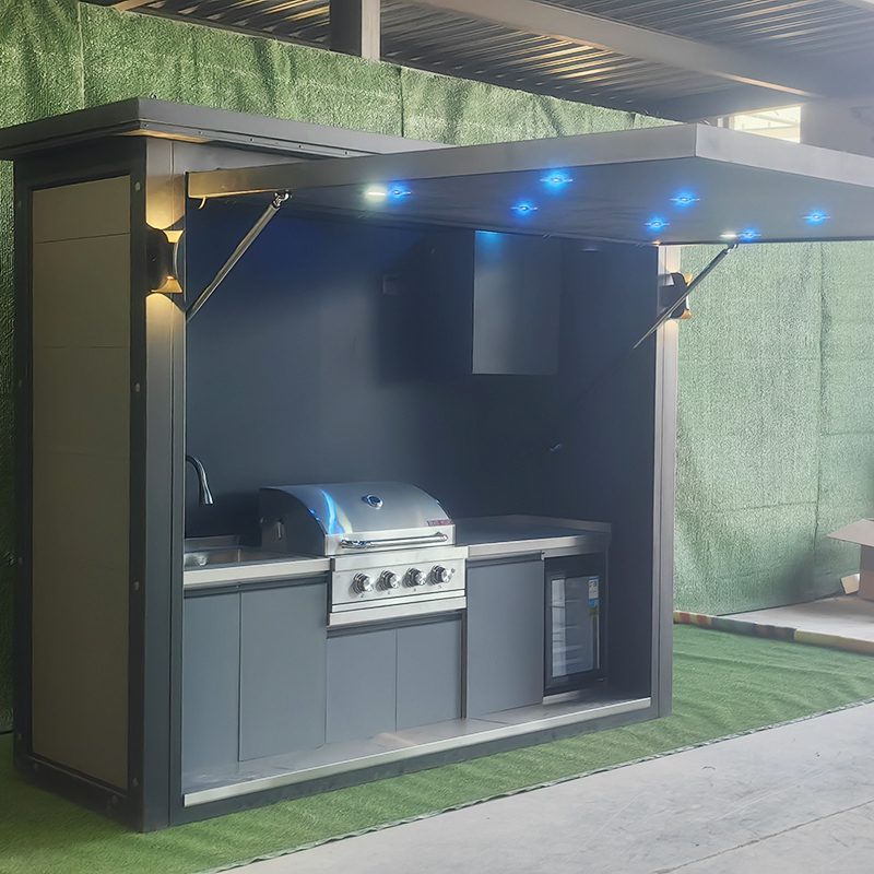 Outdoor Camping Kitchen Setup - Tragbare Outdoor-Küchenstation Wasserdichte Allwetter-Kochstation für Garten