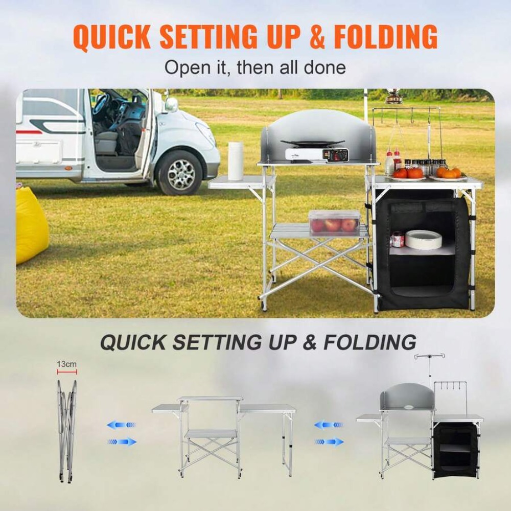 Klappbarer Outdoor-Camping-Küc – Outdoor Camping Kitchen Setup Bewertung und Preis