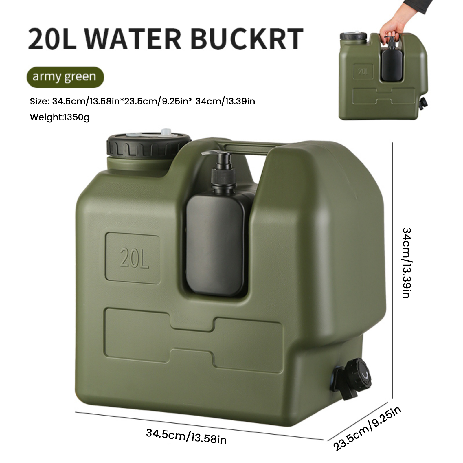 15/20L Tragbarer Camping-Wasse – Outdoor Camping Water Jug Bewertung und Preis