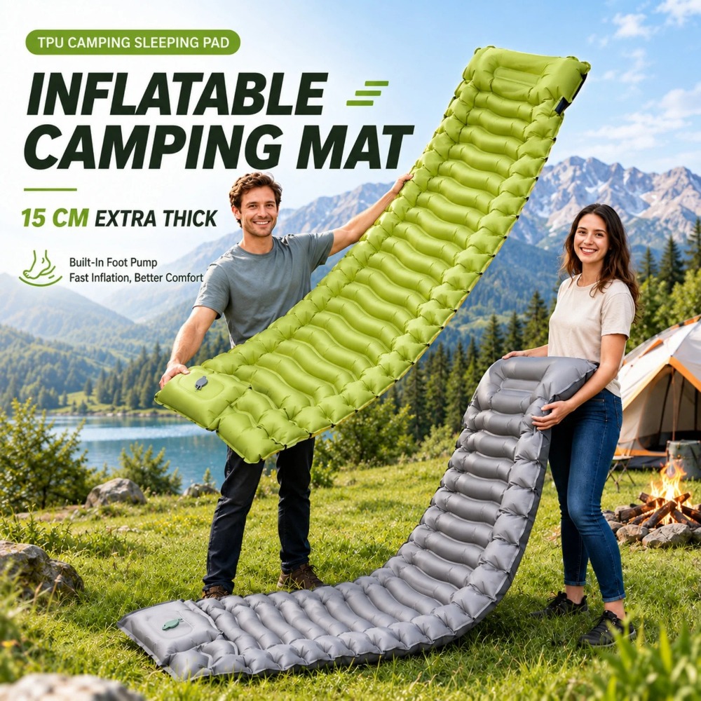 Camping-Schlafmatte, aufblasba – Outdoor Camping Cot Bewertung und Preis