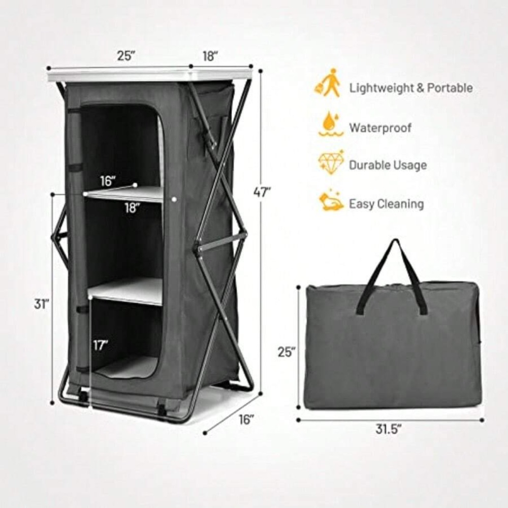 Klappbarer Camping-Aufbewahrun – Outdoor Camping Kitchen Setup Bewertung und Preis