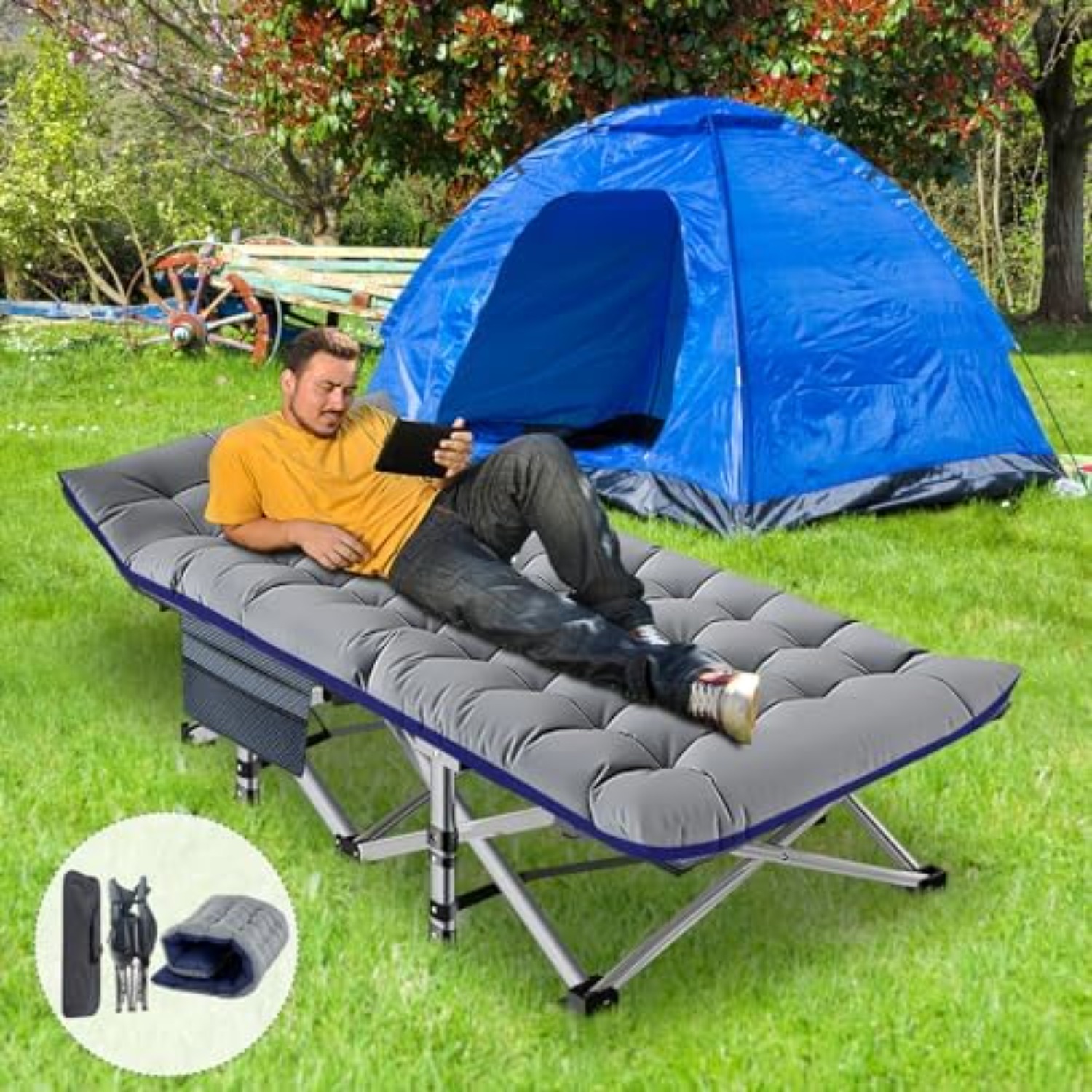 32'' XXL Campingliege für Erwa – Outdoor Camping Cot Bewertung und Preis