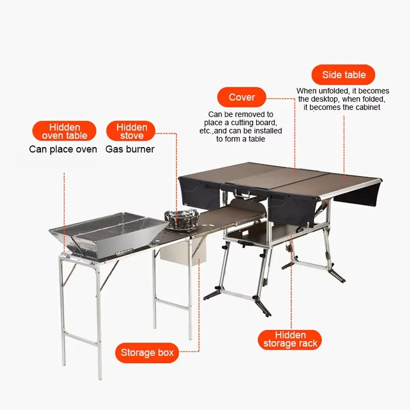 Praktische Camping-Küchenbox f – Outdoor Camping Kitchen Setup Bewertung und Preis