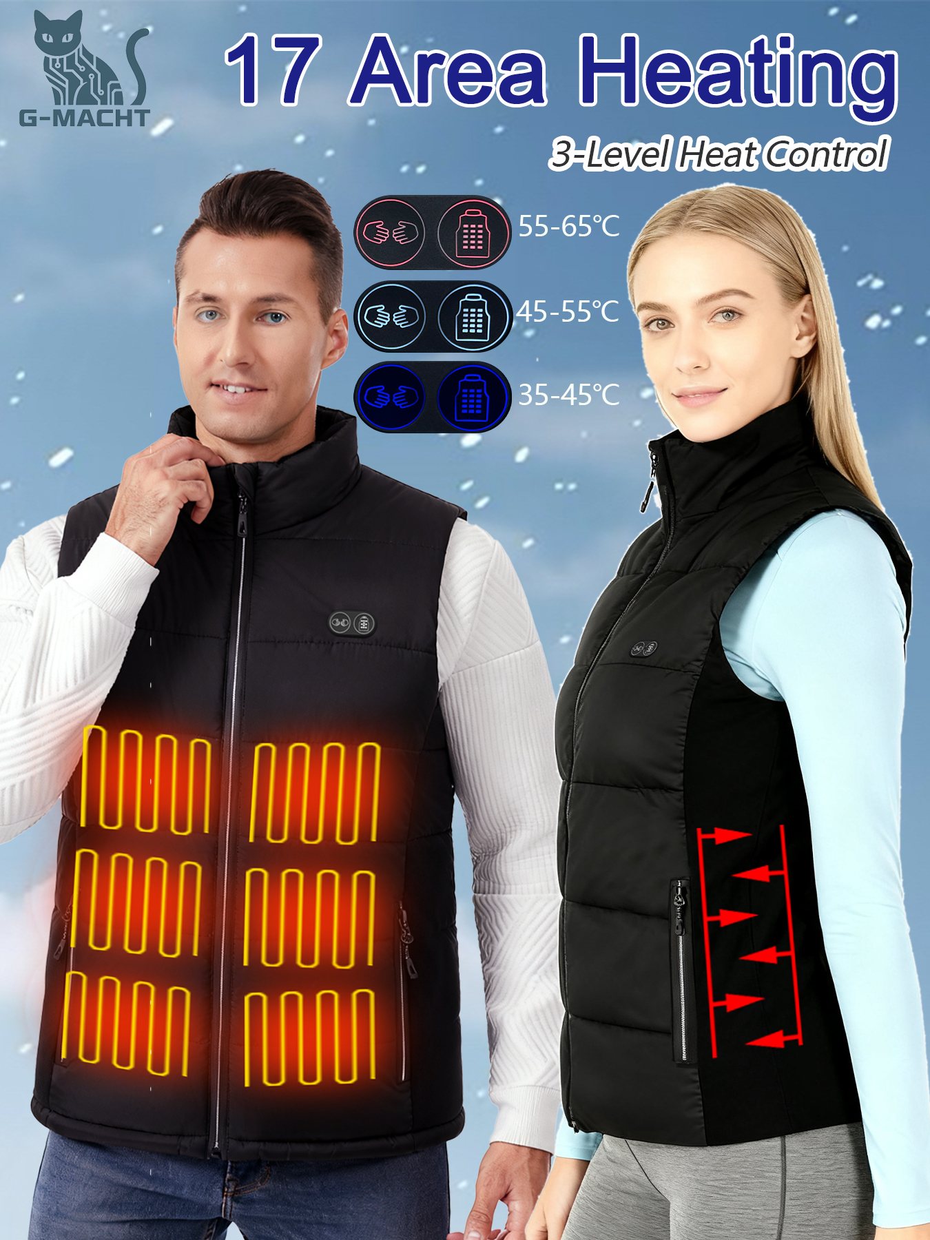 Unisex Winter-Heizweste mit 17 – Outdoor Camping Zone Bewertung und Preis