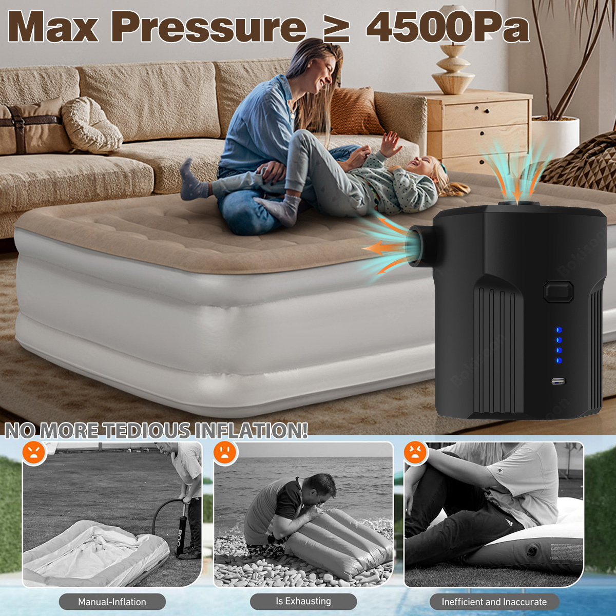 Tragbare elektrische Luftpumpe – Inflatable Mattress Bewertung und Preis