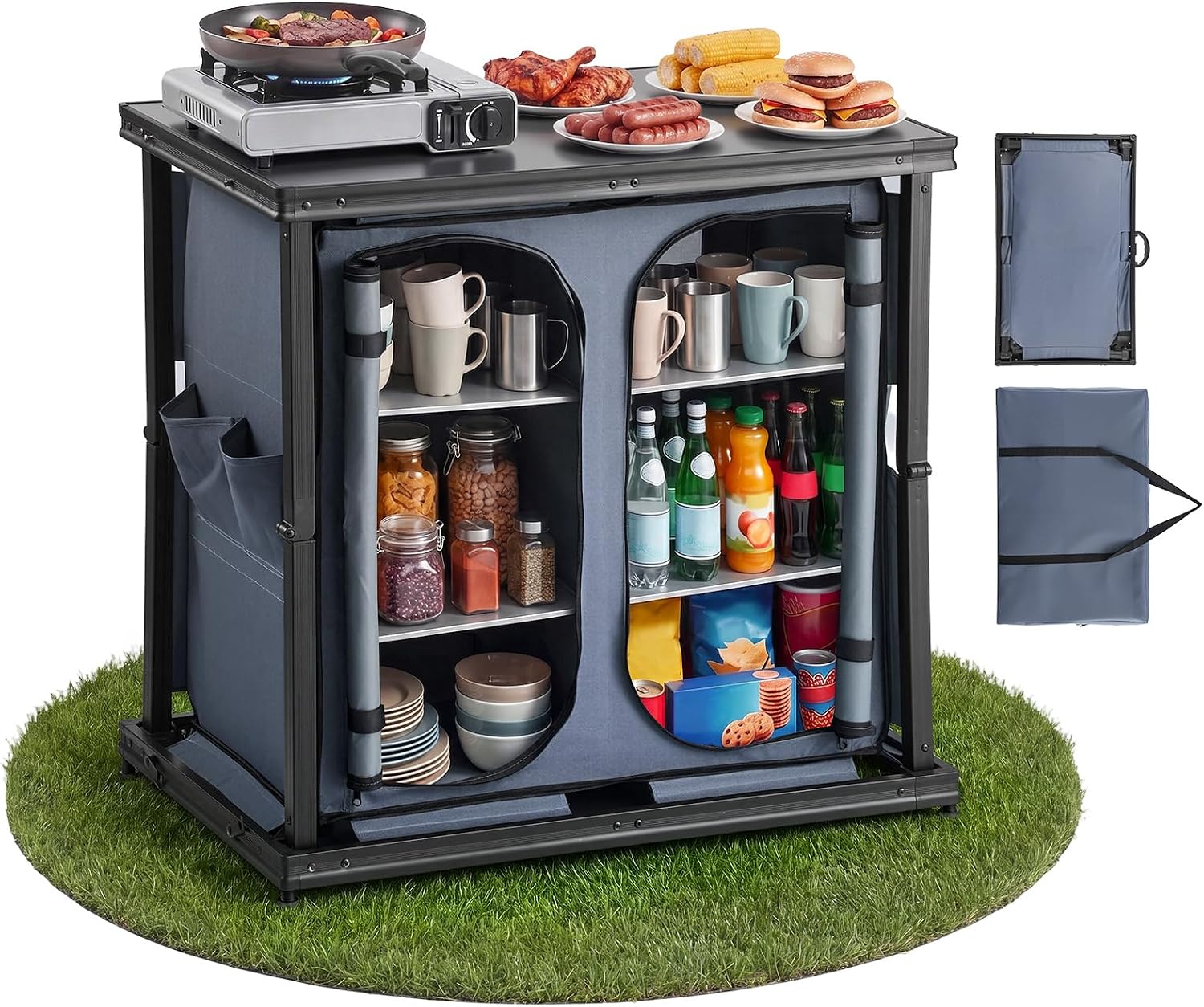 Klappbarer Camping-Aufbewahrun – Outdoor Camping Kitchen Setup Bewertung und Preis