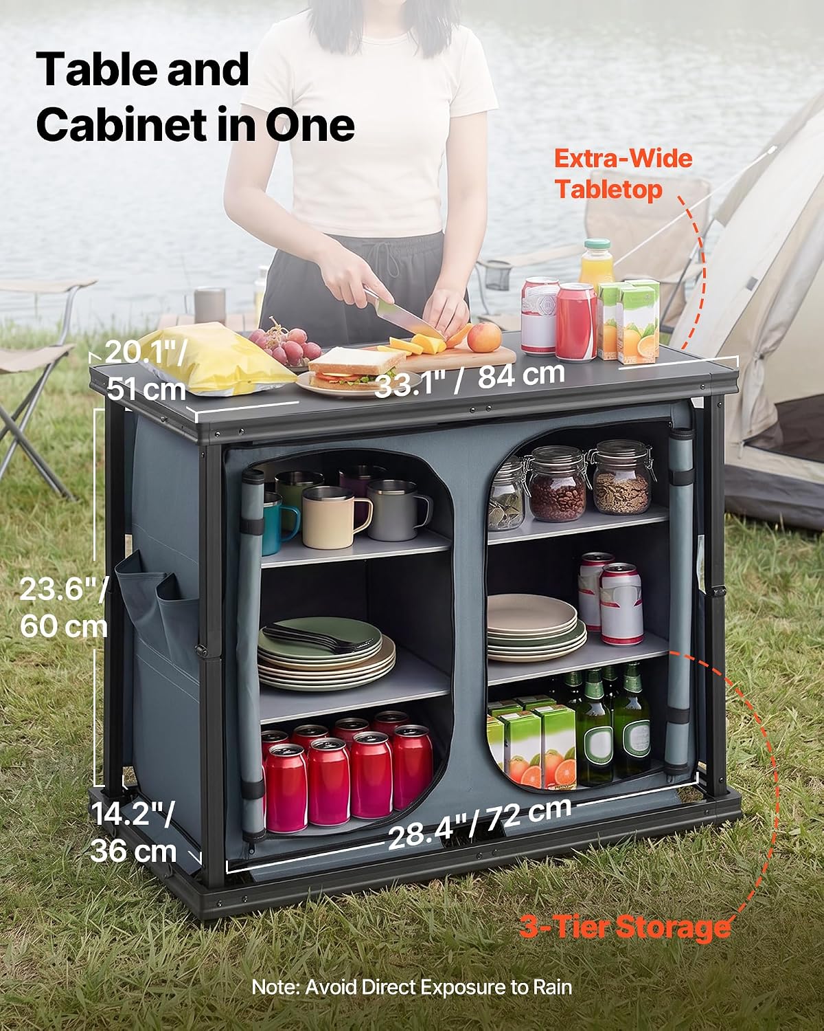 Klappbarer Camping-Aufbewahrun – Outdoor Camping Kitchen Setup Bewertung und Preis