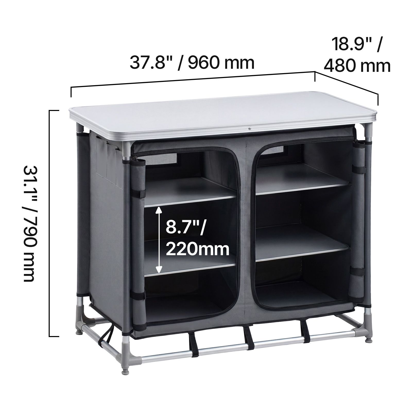 Camping-Aufbewahrungsschrank,  – Outdoor Camping Kitchen Setup Bewertung und Preis