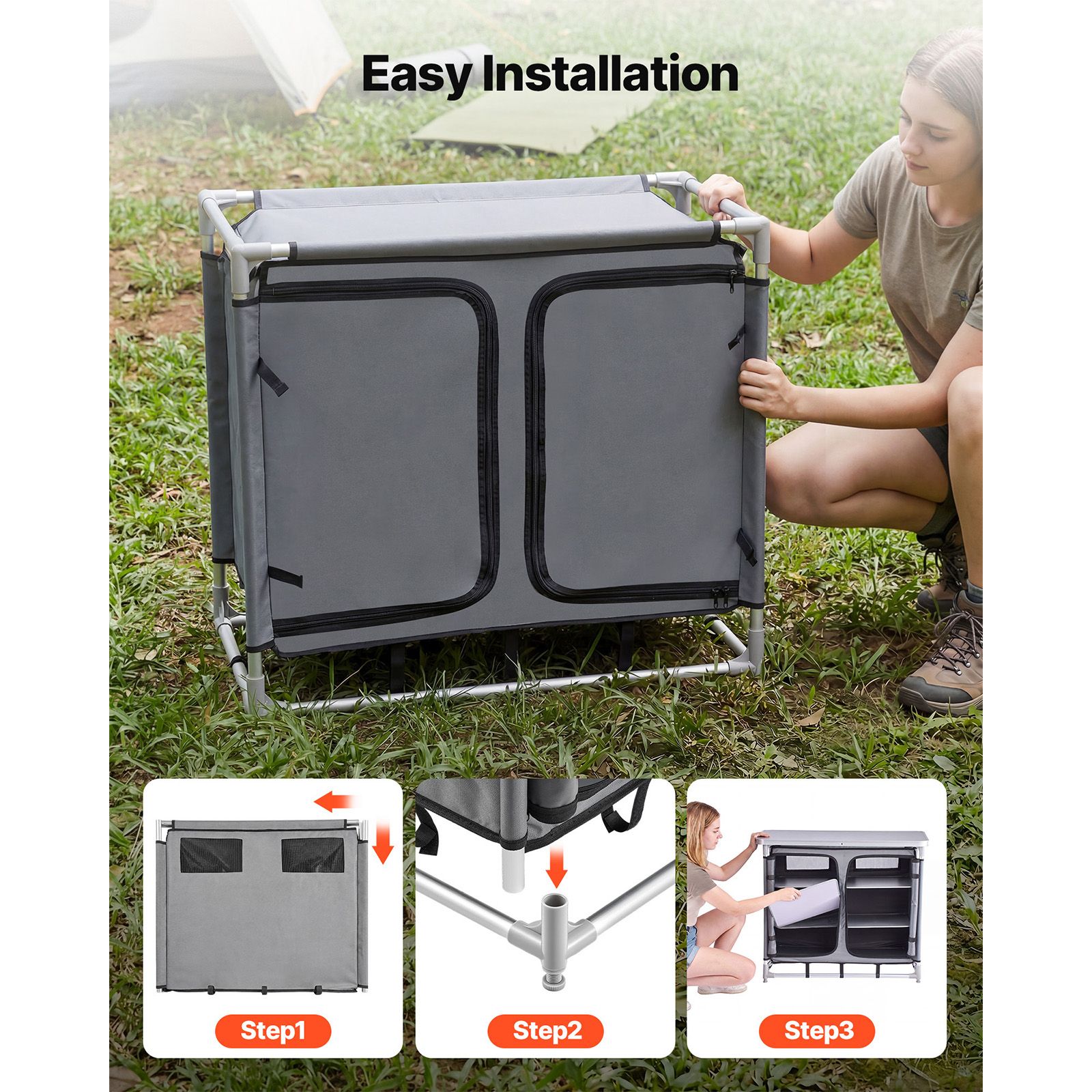 Camping-Aufbewahrungsschrank,  – Outdoor Camping Kitchen Setup Bewertung und Preis