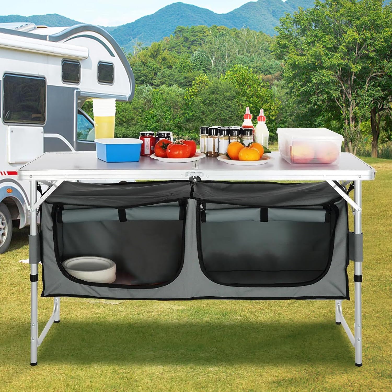 Camping-Küchenstation, 3-fach  – Outdoor Camping Kitchen Setup Bewertung und Preis