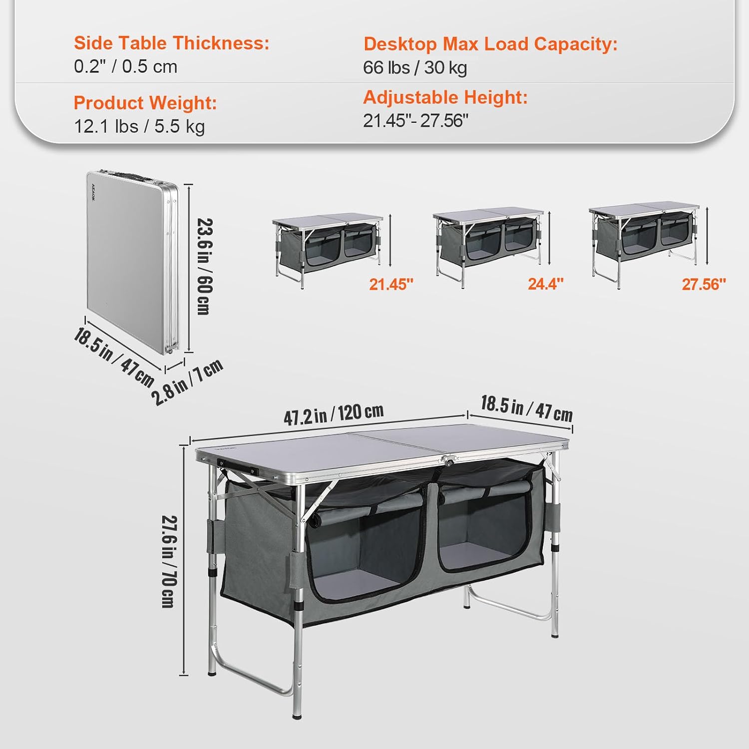 Camping-Küchenstation, 3-fach  – Outdoor Camping Kitchen Setup Bewertung und Preis